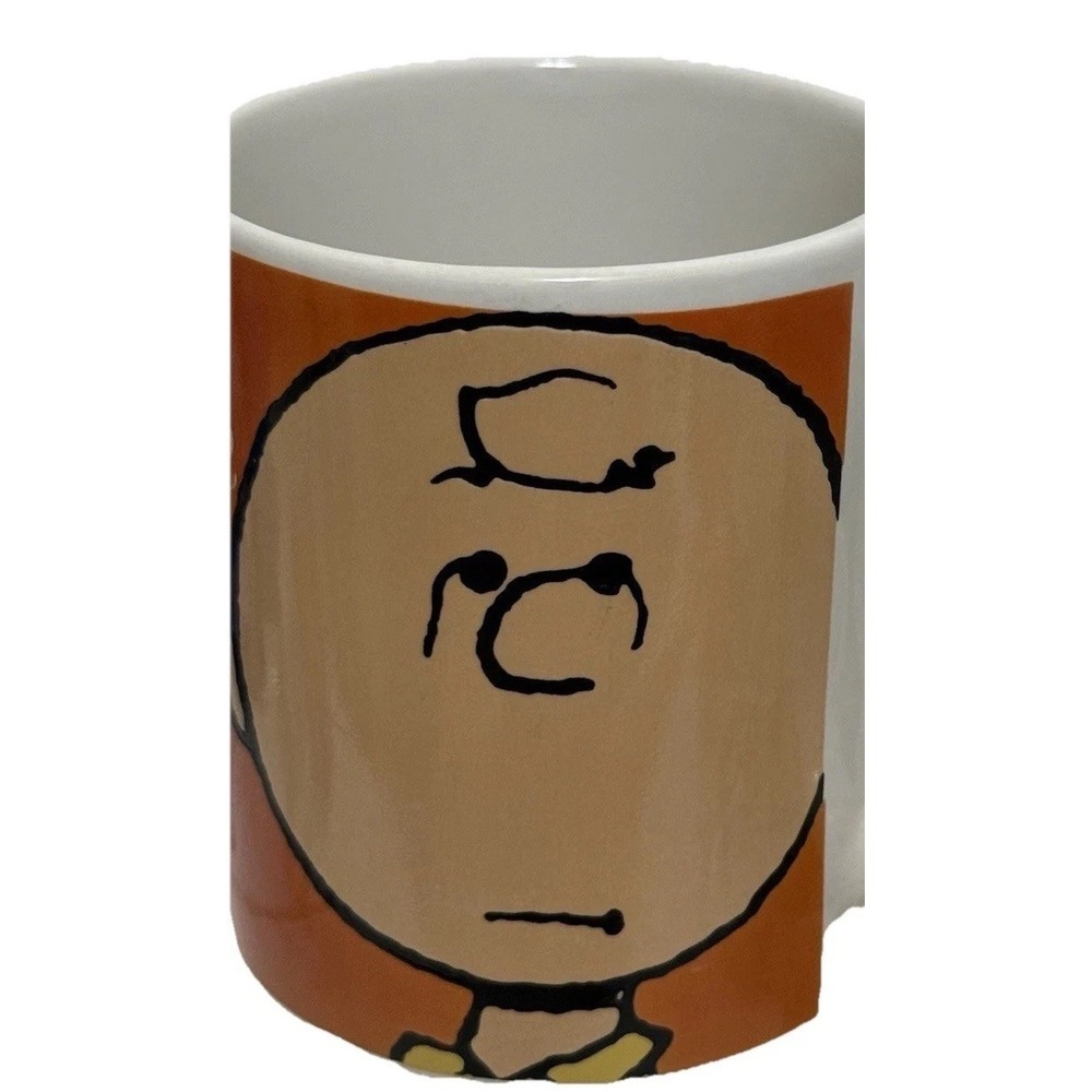Peanuts Charlie Brown Character Evolution Mug Orange Gibson 2010 Coffee Cup‎
